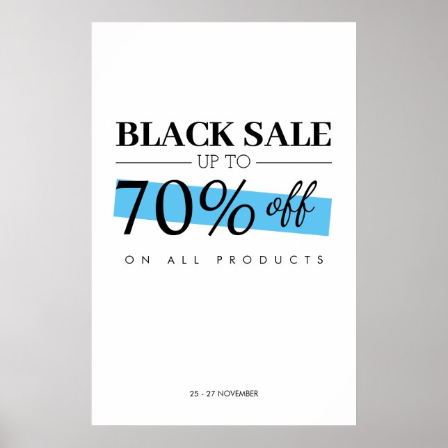 Black Friday Sale Business Discount Store Poster (Front)