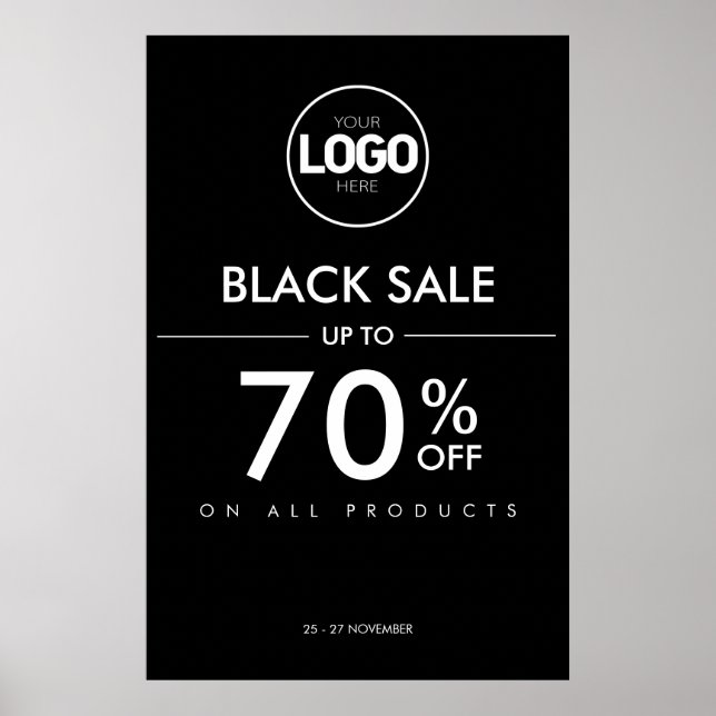 Black Friday Sale Business Discount Store Poster (Front)
