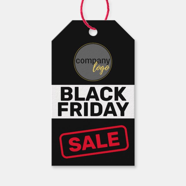 BLACK FRIDAY SALE DISCOUNT BUSINESS LOGO PRICE TAG (Front)