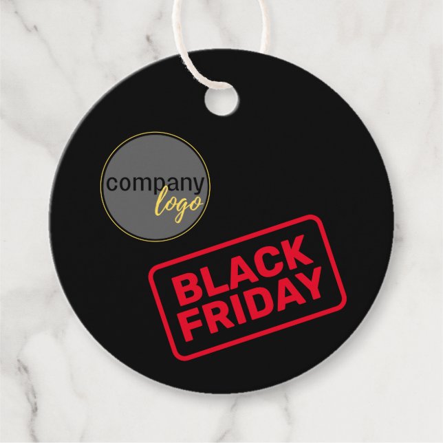 BLACK FRIDAY SALE DISCOUNT BUSINESS LOGO PRICE TAG (Front)