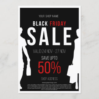 Black Friday Sale Discount Poster Invitation