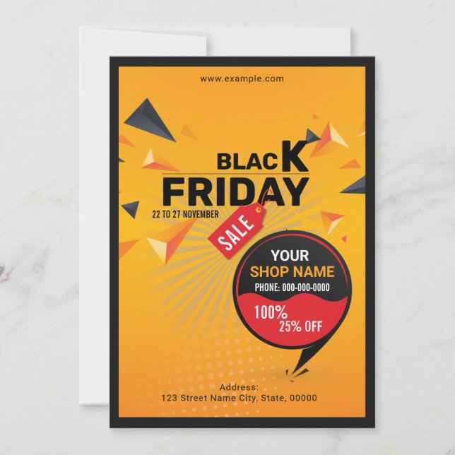 Black Friday Sale Flyer Invitation (Front)