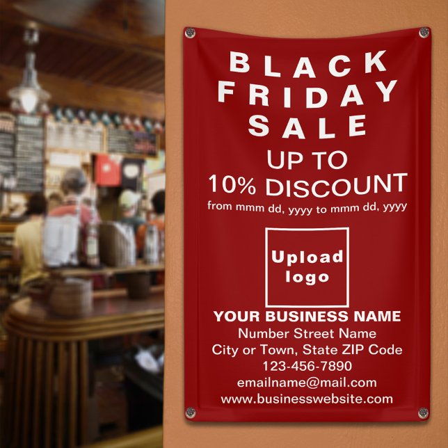 Black Friday Sale on Red Banner (Black Friday Sale on red banner)
