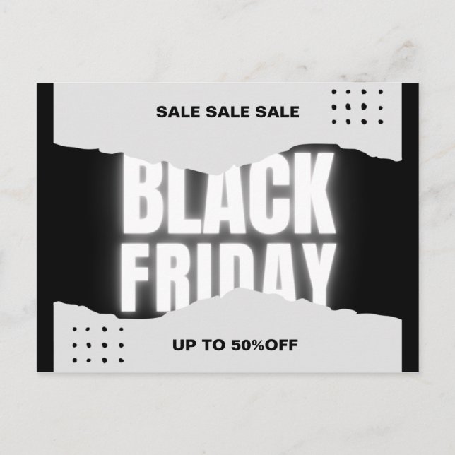 Black Friday Sale Postcard (Front)
