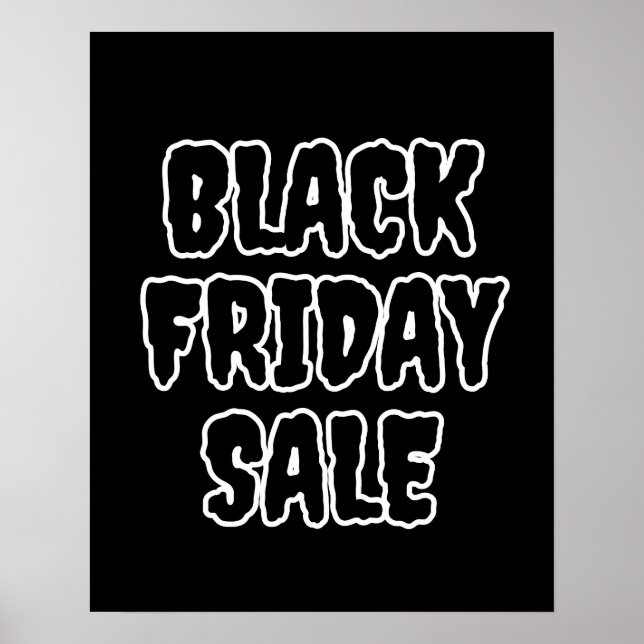 Black Friday Sale Poster, Large Retail Sale Sign (Front)