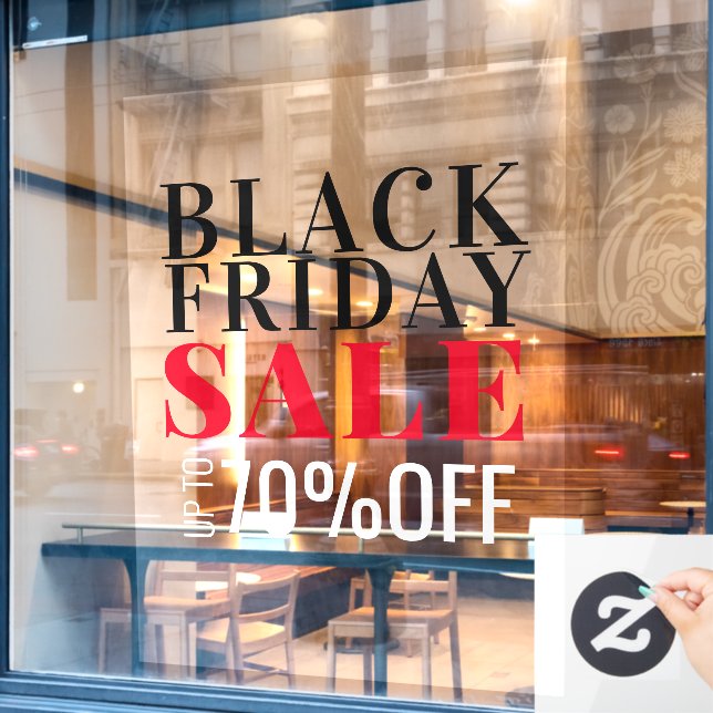 Black Friday Sale Simple & Bold Window Cling (Cafe Window)