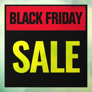 Black Friday Sale Simple Minimalist Red & Yellow Window Cling