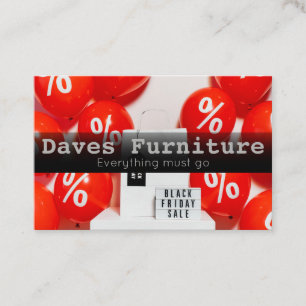 Black friday sales business card