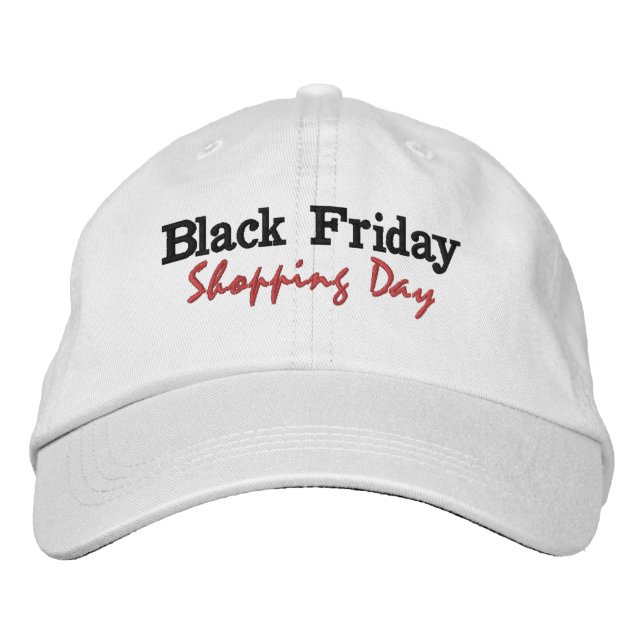 Black Friday = Shopping Day Embroidered Hat (Front)