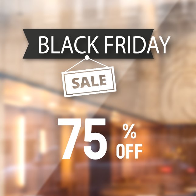 Black Friday Store Sale Black and White Window Cling (Sheet 2)