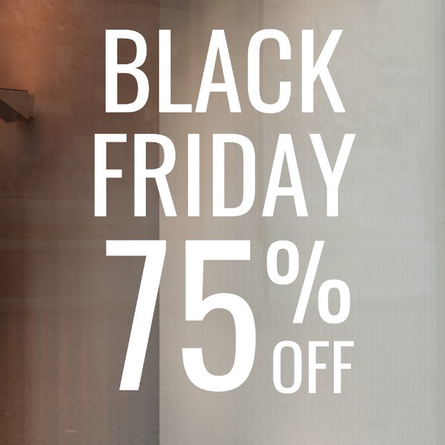 Black Friday Store Sale | Business Minimal White Window Cling (Creator Uploaded)