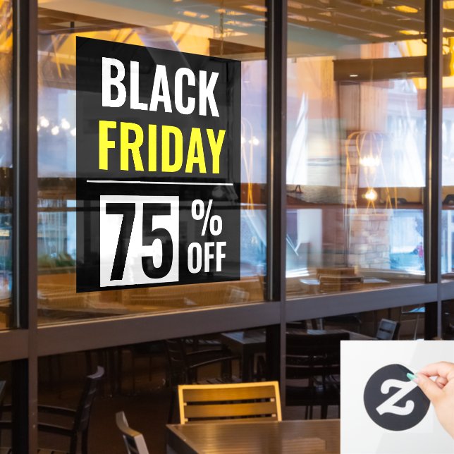 Black Friday Store Sale Discount Window Cling (Restaurant Window)