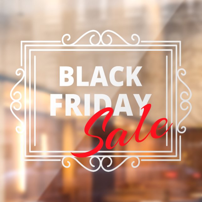 Black Friday Store Sale Red and White Window Cling (Sheet 2)