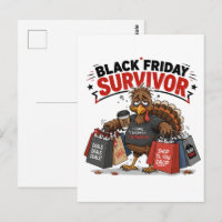 Black Friday Survivor Turkey Shopping Funny Humour