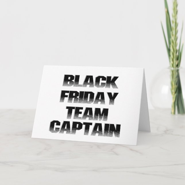 Black Friday Team Captain Holiday Card (Front)
