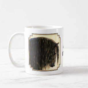 Black Friesian Draught Horse Coffee Mug