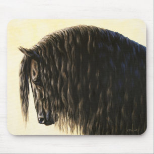 Black Friesian Draught Horse Mouse Mat
