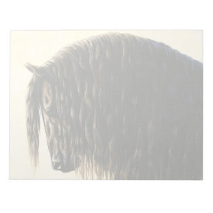 Black Friesian Draught Horse Notepad