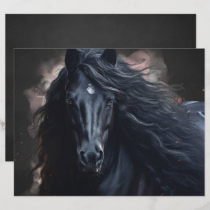 Black Friesian Horse