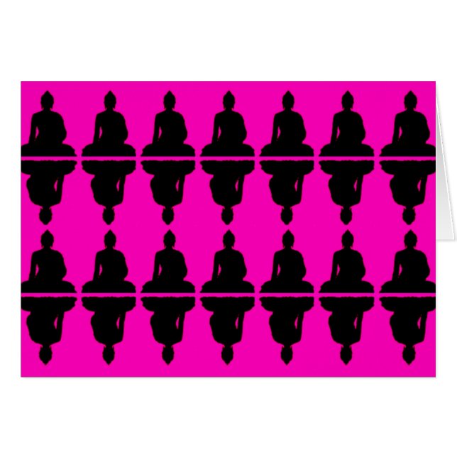 Black & Fuchsia Buddha (Front Horizontal)