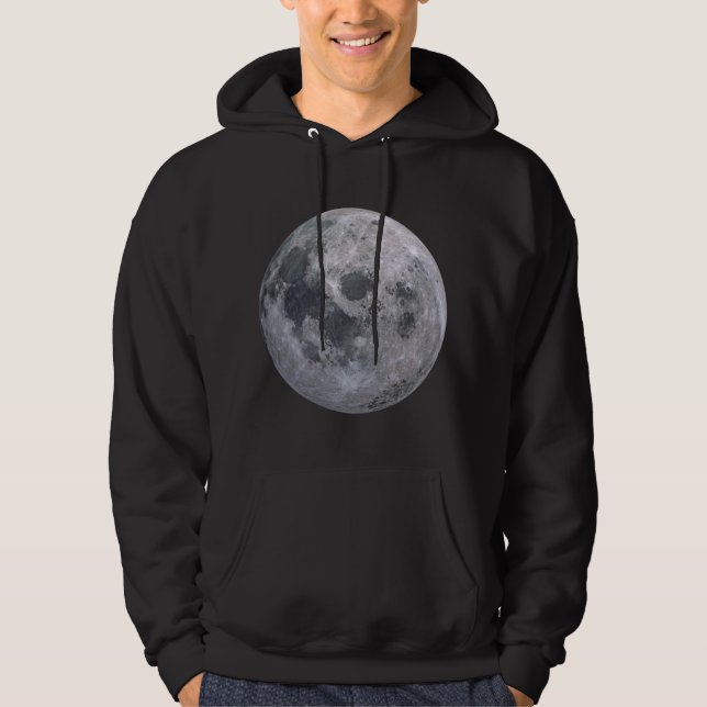 Black Full Moon Moletom Hoodie (Front)