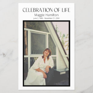 Black Funeral Celebration of Life Program Budget Flyer