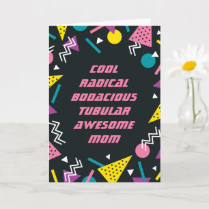 Black Funny 80s Slang Mothers Day Card
