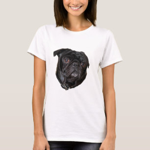 Black Funny Pug T-Shirt