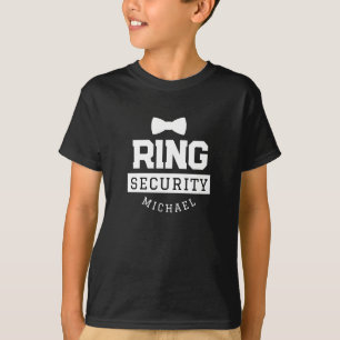 Black Funny Ring Security Wedding Favour Kid T-Shirt