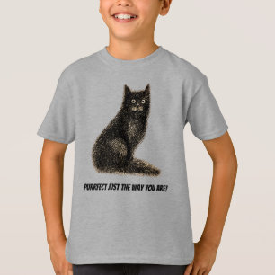 Black furry cat T-Shirt