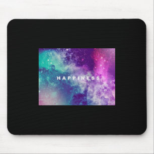 Black Galaxy Happiness Mouse Pad