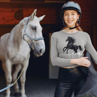 Black Galop: Horse moving T-Shirt
