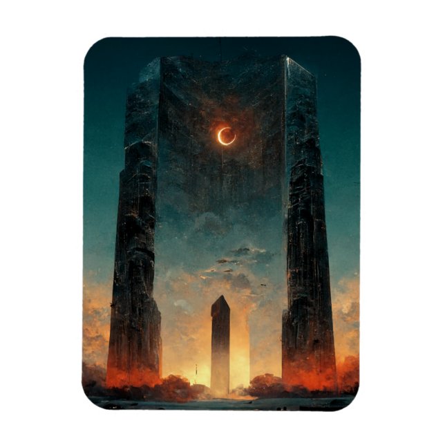 Black Gate Fantasy Sci-Fi Art Magnet (Vertical)
