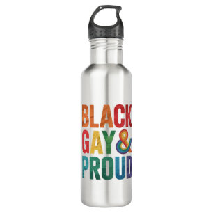 Black Gay and Proud LGBTQ Black Queers 710 Ml Water Bottle