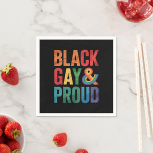 Black Gay and Proud LGBTQ Black Queers Napkin
