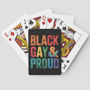 Black Gay and Proud LGBTQ Black Queers Playing Cards