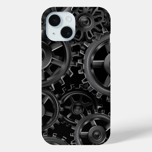 Black Gear Fusion Phone Case (Back)