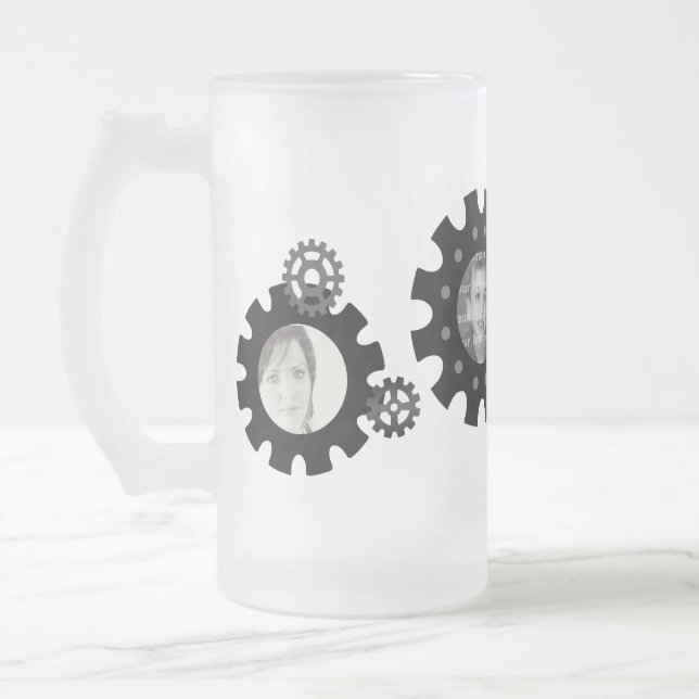 Black Gears Photo Template Mug (Left)