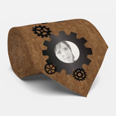 Black Gears Photo Tie by NightOwlsMenagerie