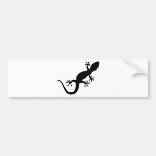 Black gecko bumper sticker