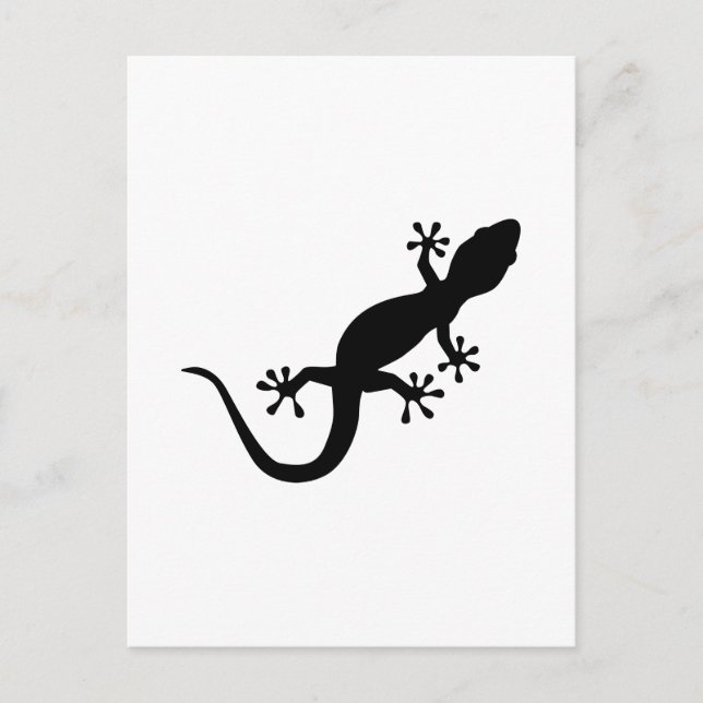 Black gecko postcard (Front)