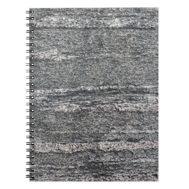 Black Geology Sediment Rockface  Notebook (Front)