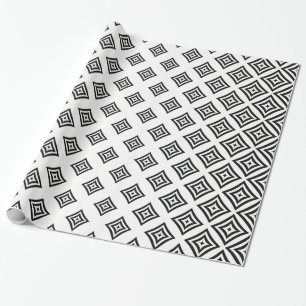 Black Geometric Design Wrapping Paper