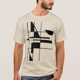 Black Geometric Gameboard MCM-inspired Abstract T-Shirt