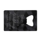 Black Geometric Personalised text Bottle Opener