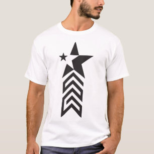 Black Geometric Star Symbol – Abstract Modern Art T-Shirt