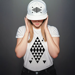 Black Geometric Triangles T-Shirt