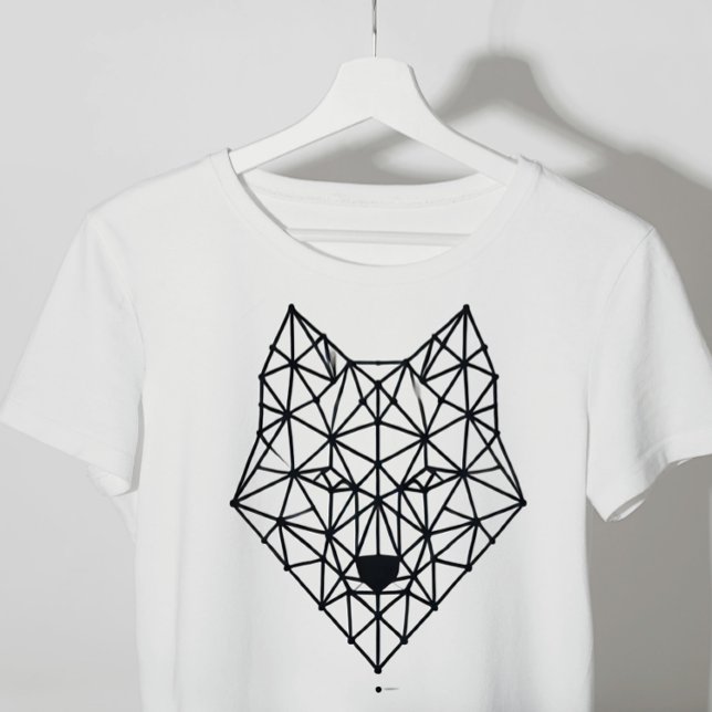 black geometric  wolf  T-Shirt (Creator Uploaded)