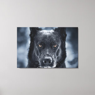 Black German Shepherd Canvas Print