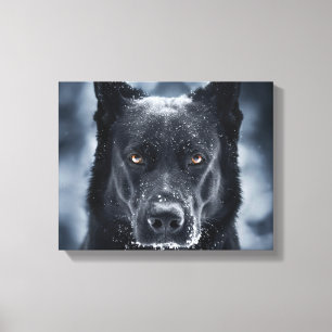 Black German Shepherd Canvas Print